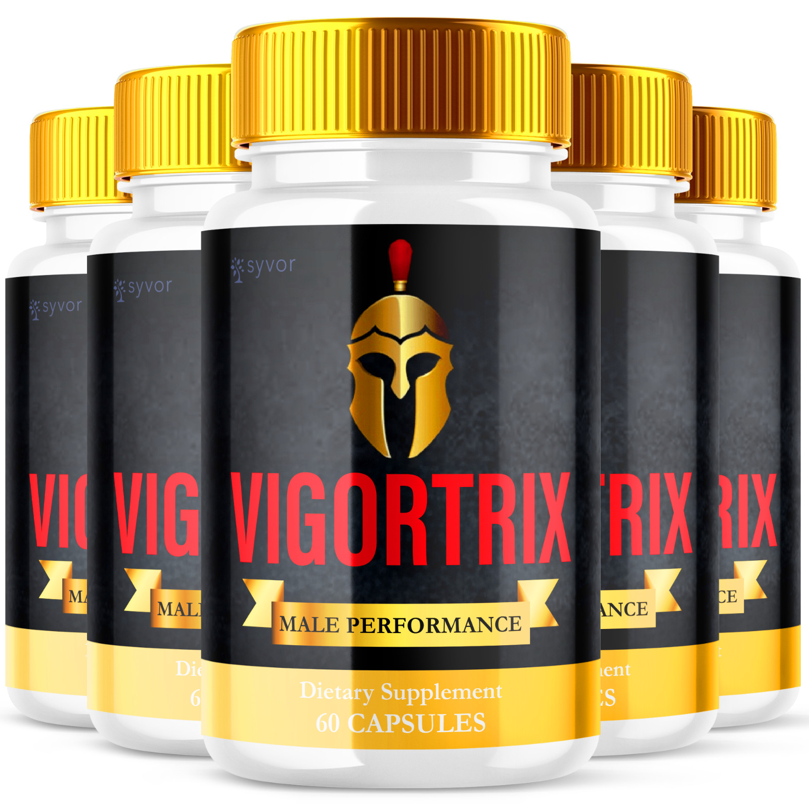 (5 Pack) Vigortrix Male Pills Maximize Energy, Vitality & Stamina 300 Capsules