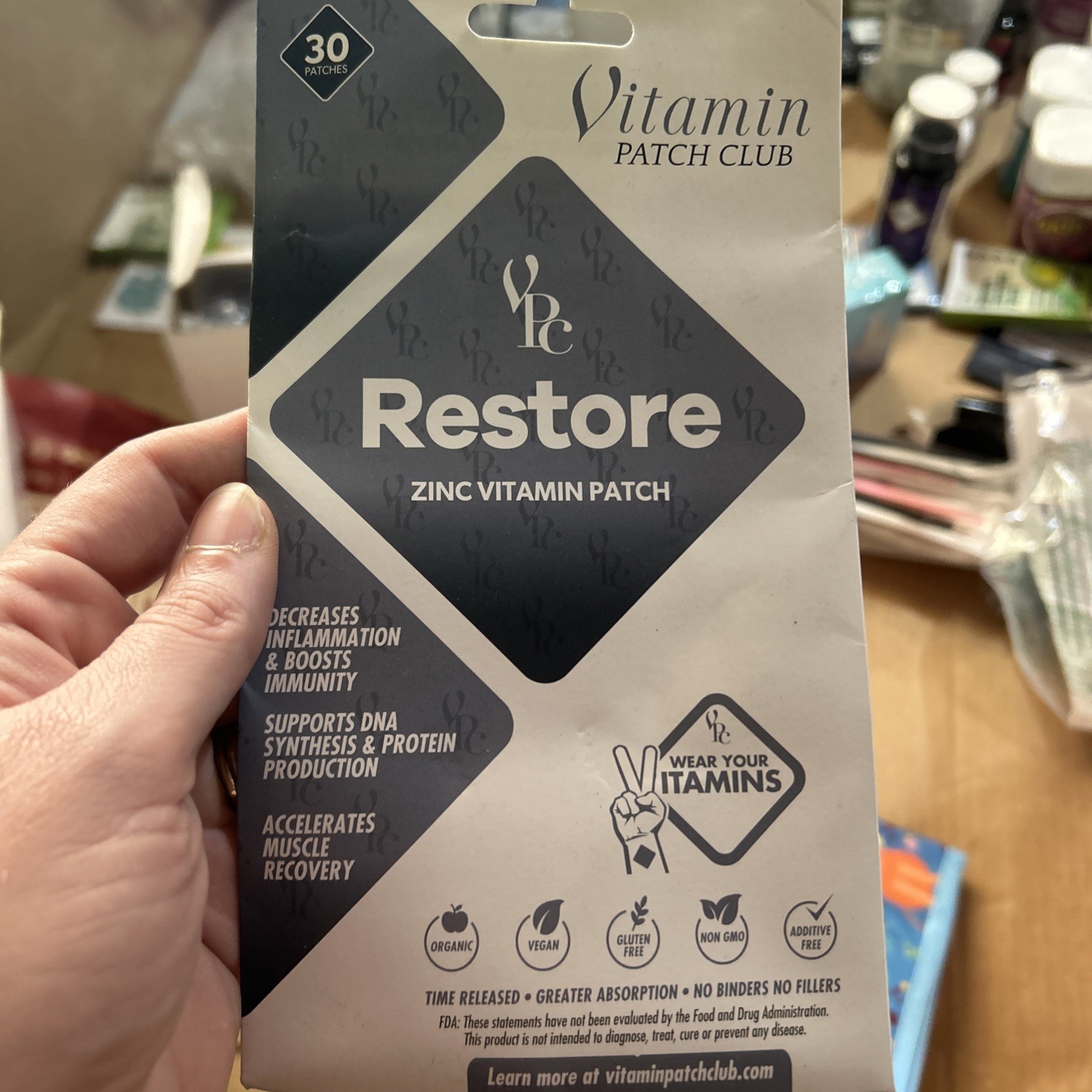 Vitamin Patch Restore Zinc Vitamin New Sealed 30 Patches