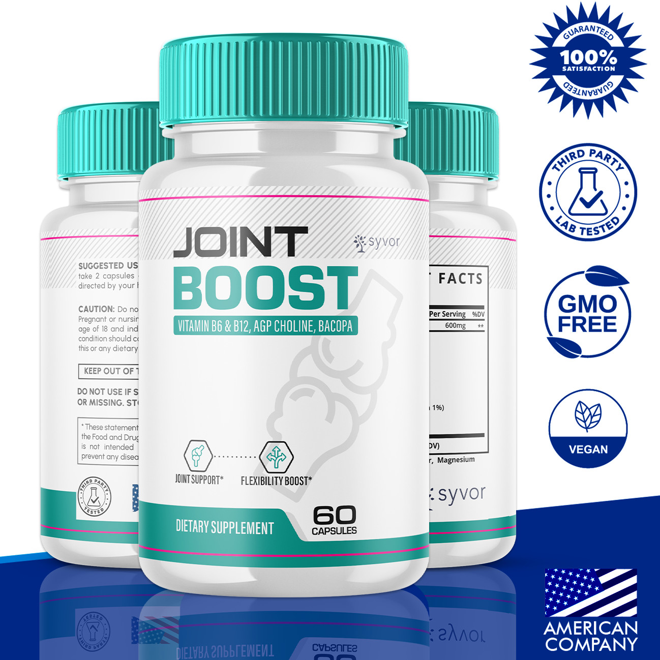 (3 Pack) Joint boost Advanced Support Formula Mobility Supplement 180 Capsules