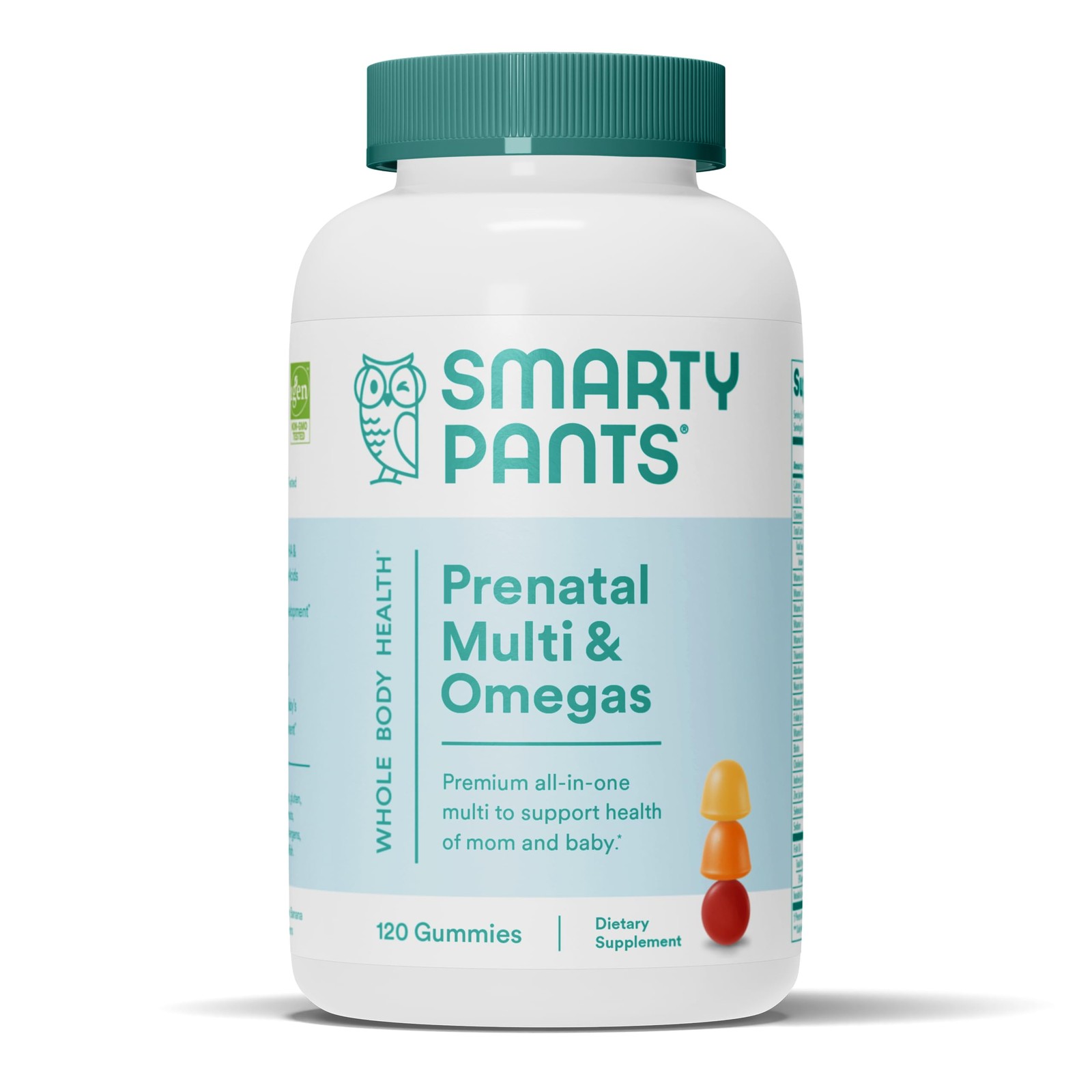 SmartyPants Prenatal Vitamins for Women, Multivitamin 30 Servings, Natural