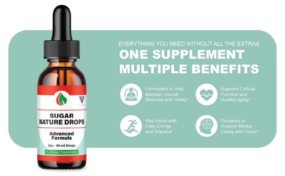 (3 Pack) Sugar Nature Drops Premium Blood Support Supplement, SugarNature (6oz)