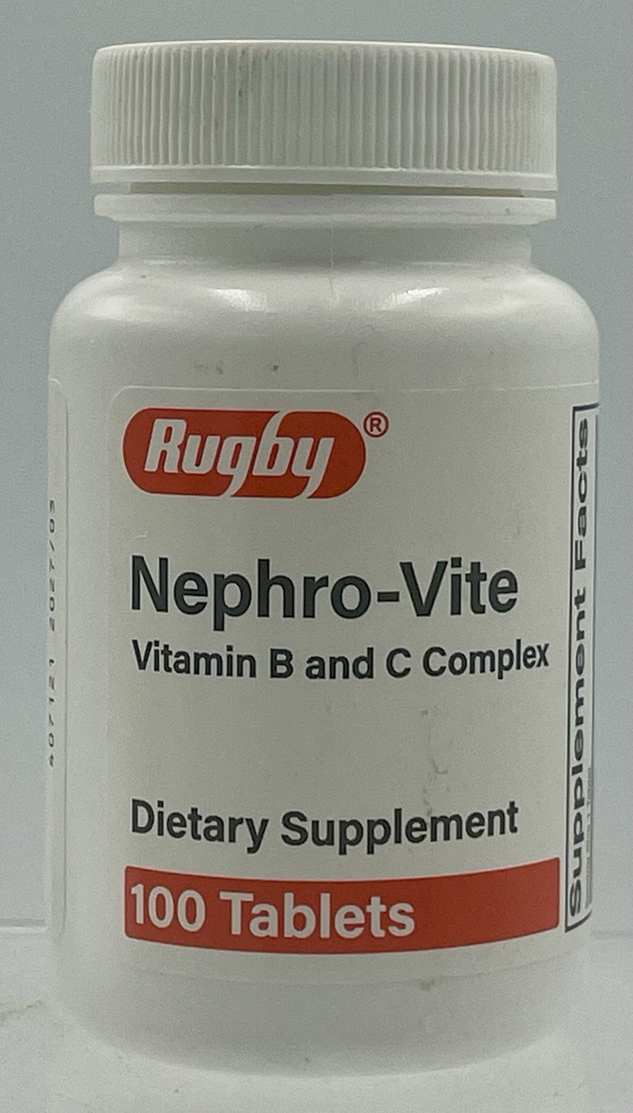 Rugby Nephro-Vite Vitamin B and C Complex 100 Tablets EXP 03/2027
