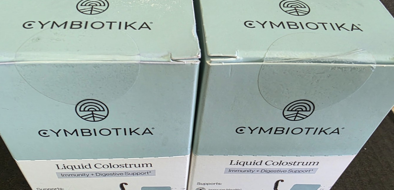 CYMBIOTIKA Liquid Colostrum, Grass-Fed, Immune, Gut & Skin Health, 12 packets x2