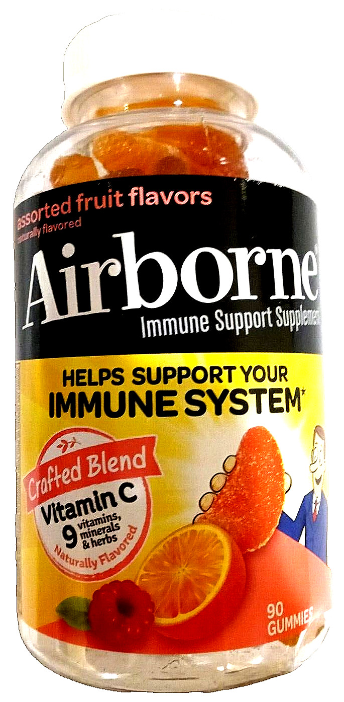 Airborne Immune Support Supplement Vitamin C 750 mg 90 Gummies EXP 01/2026
