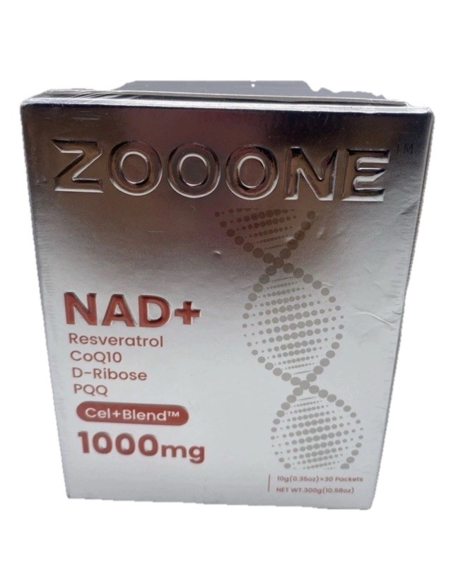 ZOOONE NR1000 NAD+ Drink Mix – Berry Flavor, Energy & Skin Support, 30 Pack