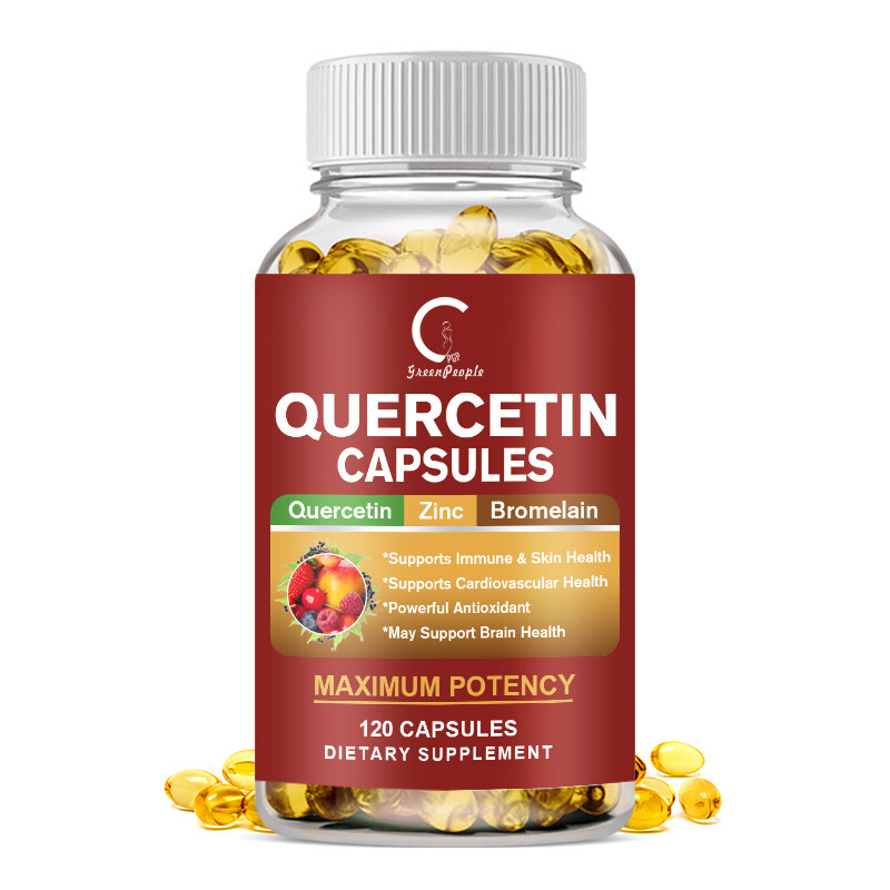 Quercetin with Bromelain & Zinc 1000mg per Serving, 120 Vegetarian Capsules