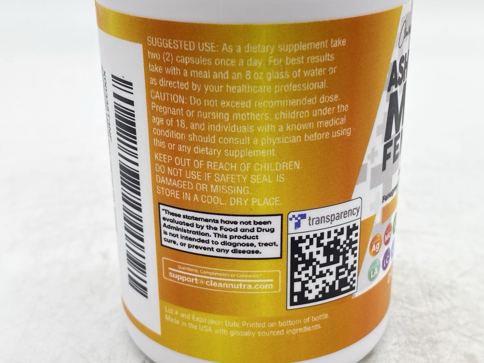 Clean Nutraceuticals – Ashwagandha Maca Root Fenugreek Supplement
