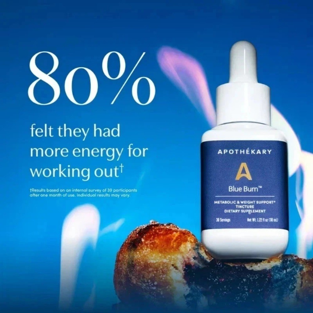 Apothékary Blue Burn Metabolic & Weight Support Tincture 1.0 oz,brand new