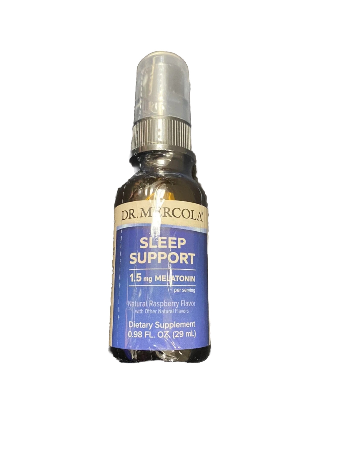 Dr Mercola Sleep Support 1.5mg Melatonin. Raspberry Flavor. 0.98 Fl Oz.