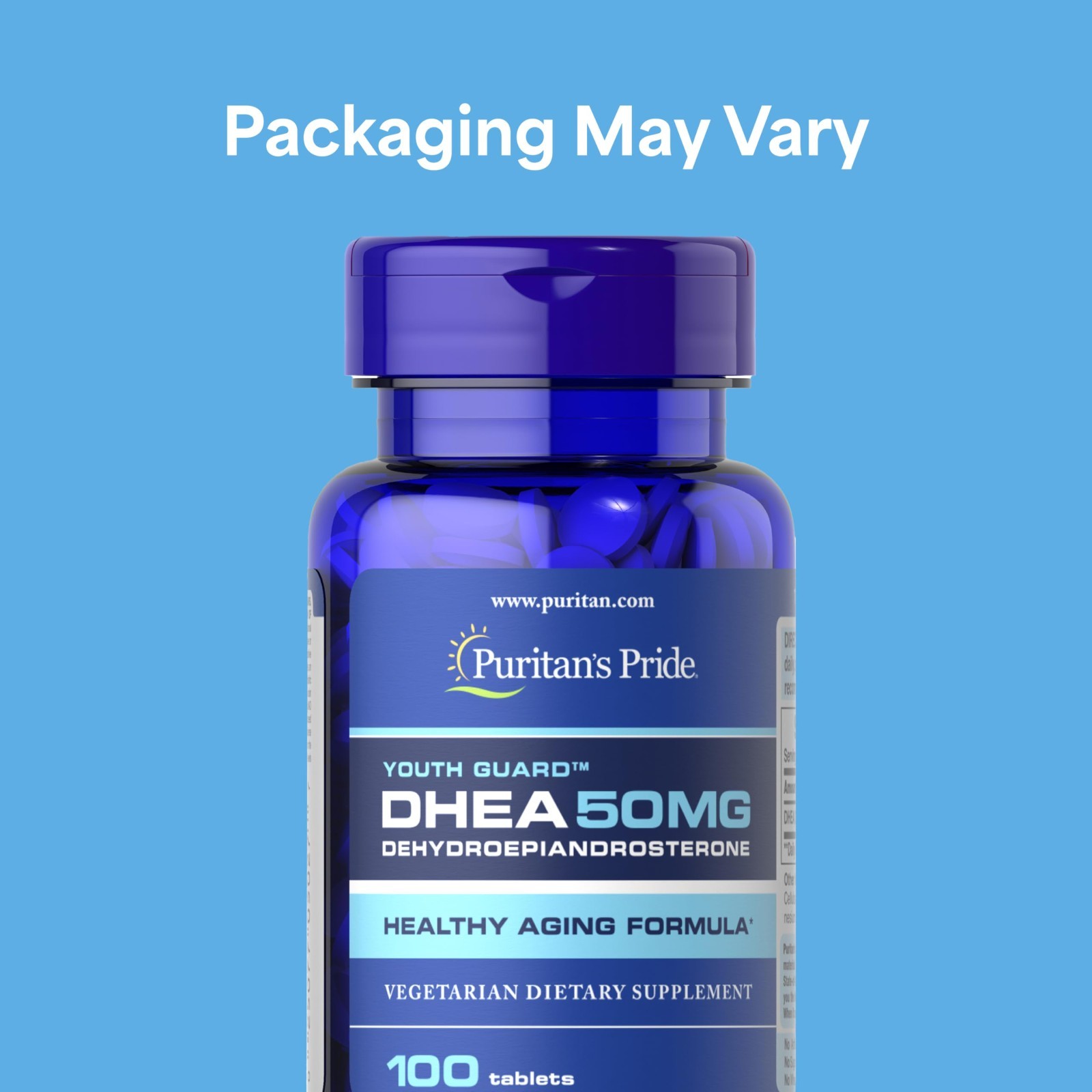 Youth Guard DHEA 50mg for Men & Women – 100 Tablets, Hormone Support, Energy Boo