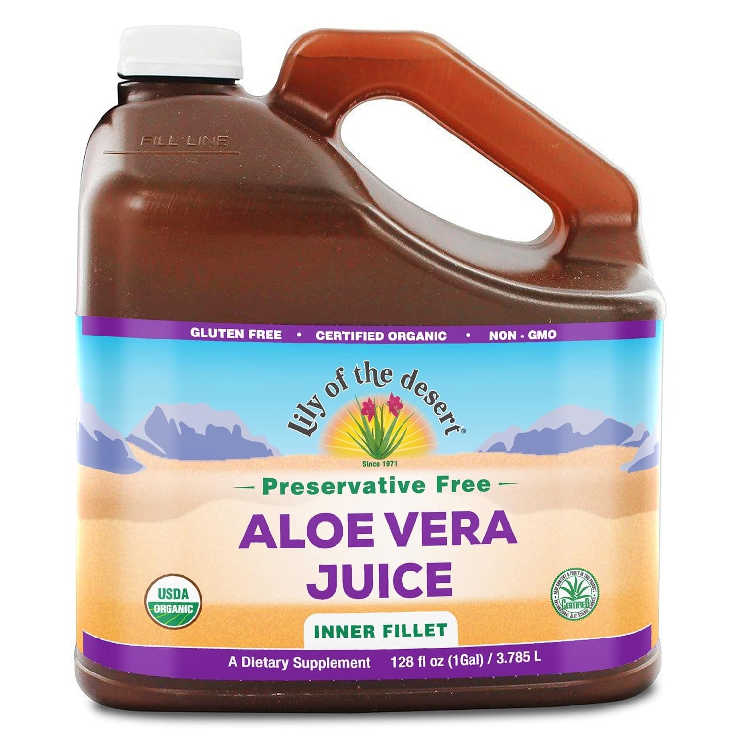 Lily of the Desert Organic Aloe Vera Juice 128 Fl Oz Gut Health Wellness Drink