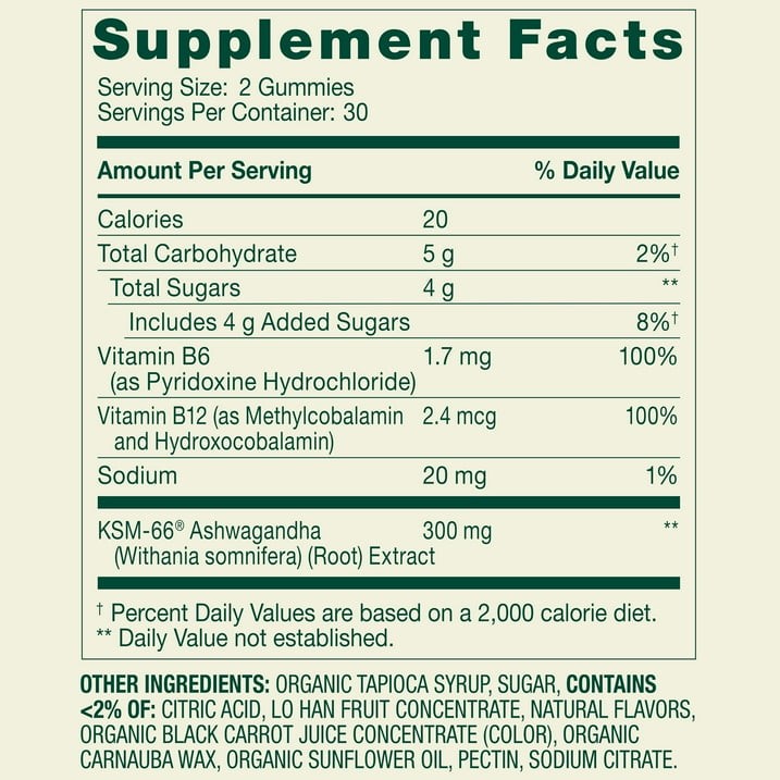 3 Pack Spring Valley Ashwagandha Gummies Cherry Stress Support 60 Count