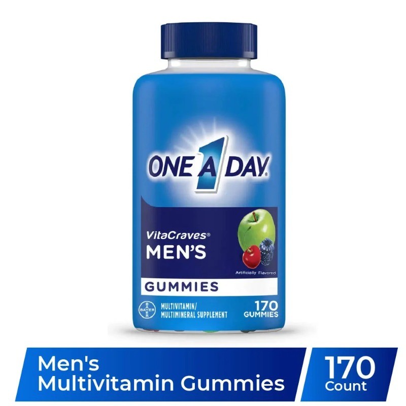 One A Day Men’s VitaCraves Gummies, Multivitamins for Men, 170 Count