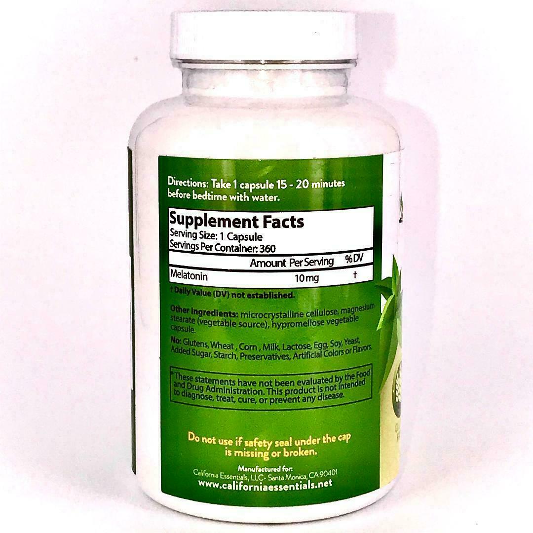 SLEEP WELL MELATONIN CAPS 10MG CLEAN CAPSULE FORMULA-NEW-SEALED-FREE SHIP