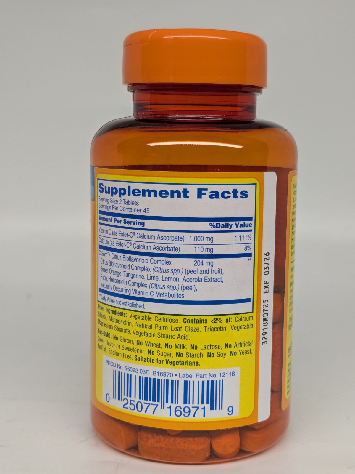 ESTER-C 500mg Vitamin C 24-Hour Immune Support 90 Tablets Expires 03/26