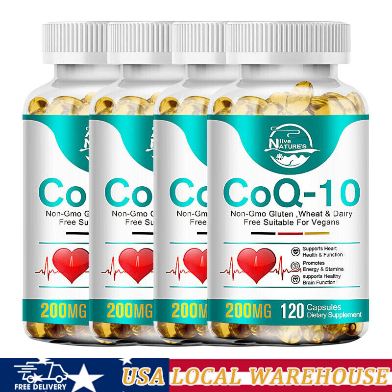 CoQ-10 CoEnzyme Q-10 200mg High Potency 120/240/480Capsules Heart Health Support