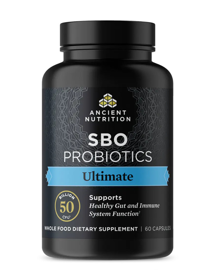 Ancient Nutrition SBO Probiotics Ultimate 50 Billion CFU 60 Caps Best by 11/2025