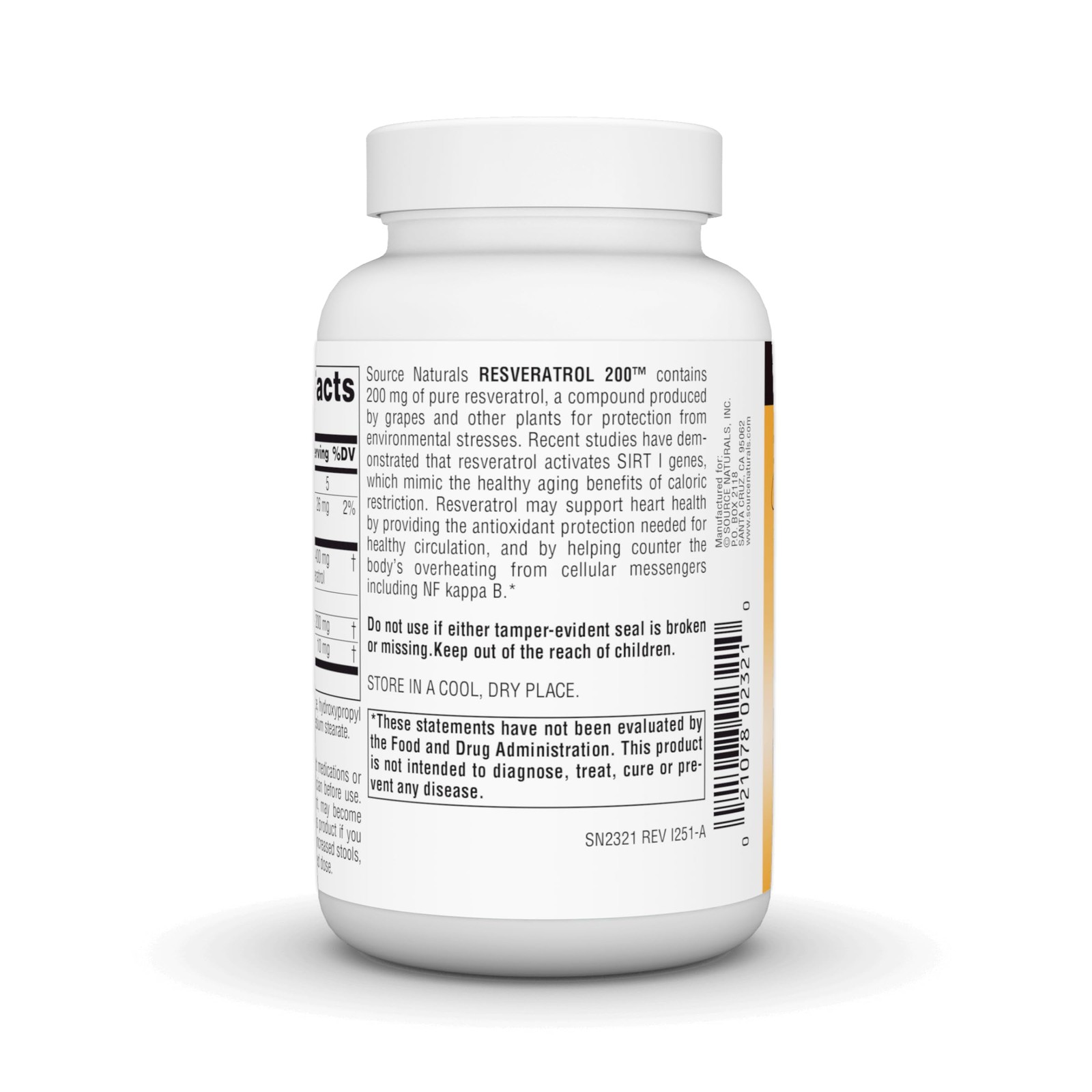 Source Naturals Resveratrol For Heart And Healthy Aging – 200 Mg -120 Vegan