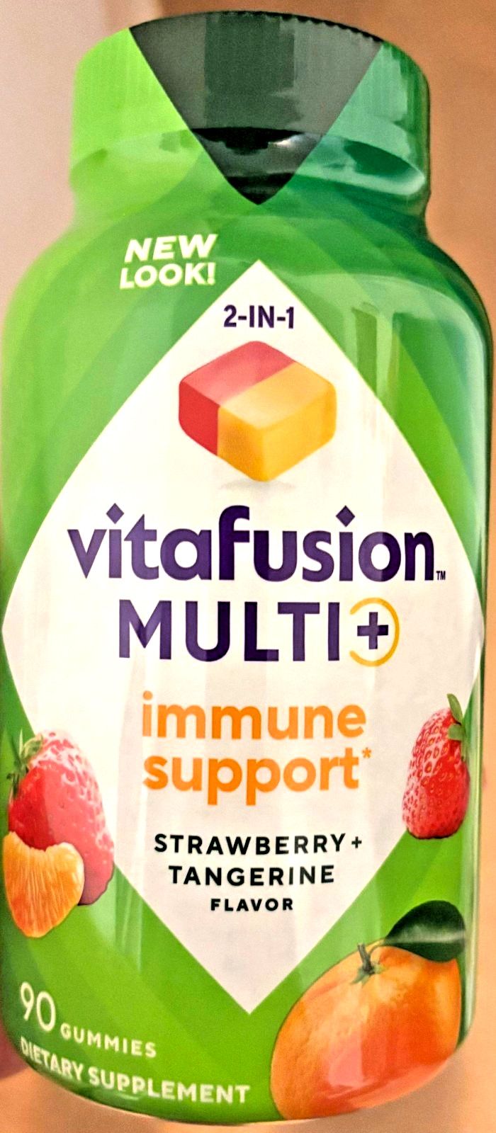 Vitafusion Multi+ Immune Support 90 Strawberry + Tangerine Gummies 12/2026