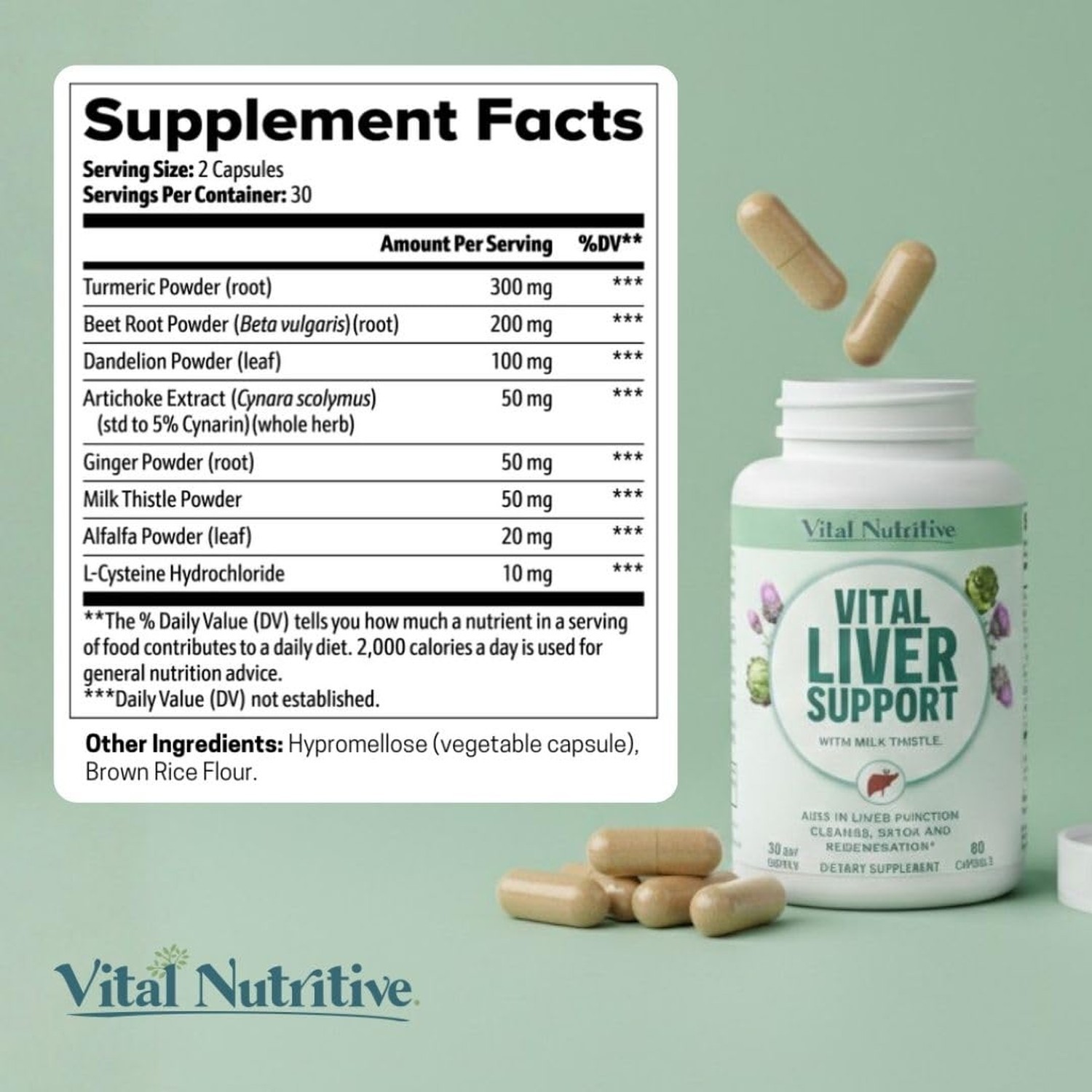 Vital Liver Support New Formula Liver Supplement and Liver Vitamin – 9-in-1 L…