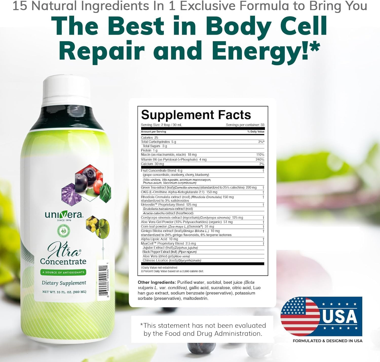 Xtra Concentrate, Vitamin B Complex, Vital Energy, 15 All-Natural Ingredients, S