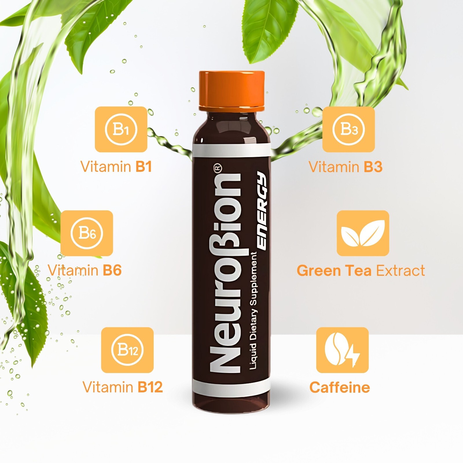 Neurobion Energy Liquid Dietary Supplement Multivitamins + Enegy Blend 10 vials