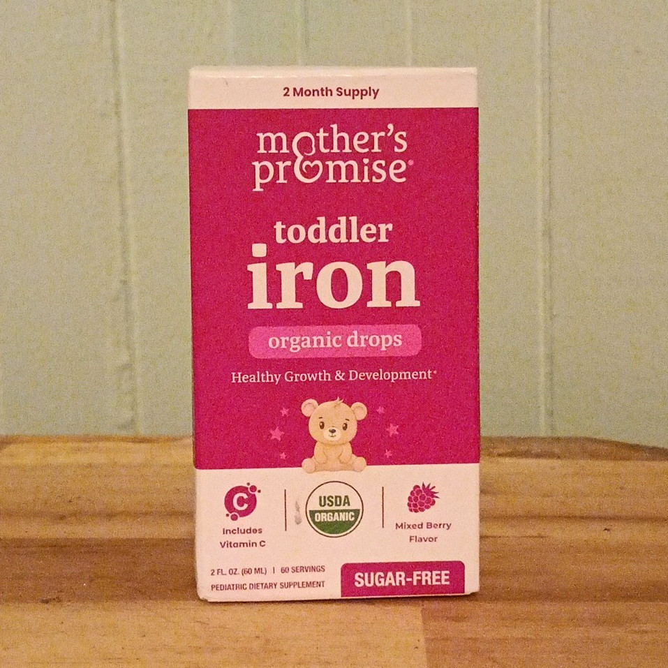 mother’s promise Toddler Iron Organic Sugar-Free Drops Mixed Berry 3.5mg 2 fl oz