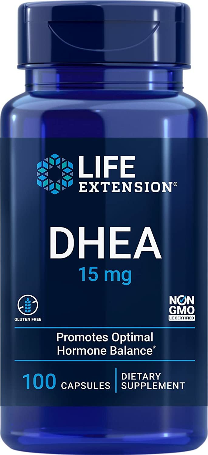 2 PACK Life Extension DHEA 15mg Hormone Balance Bone Muscle Immune Sexual 100Cap