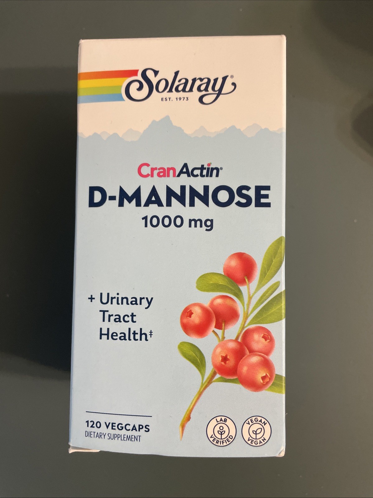 Solaray D-mannose 1000mg Urinary Tract Health 120VCaps Exp 04/2027