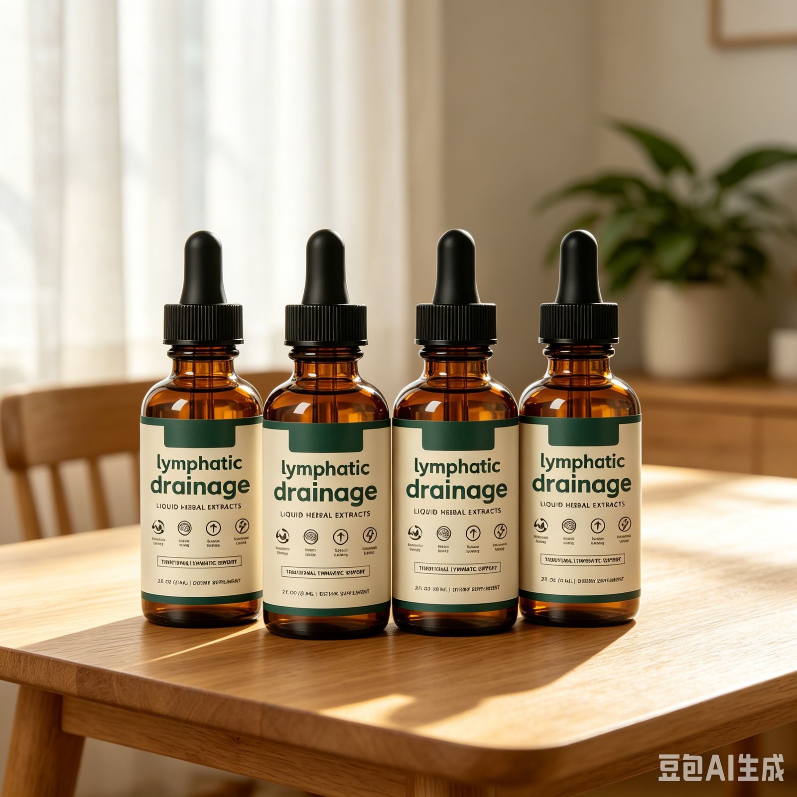 4X 60ml Lymphatic Drainage Drops,Lymphoria for Support Bloat Detox Relief&Immune