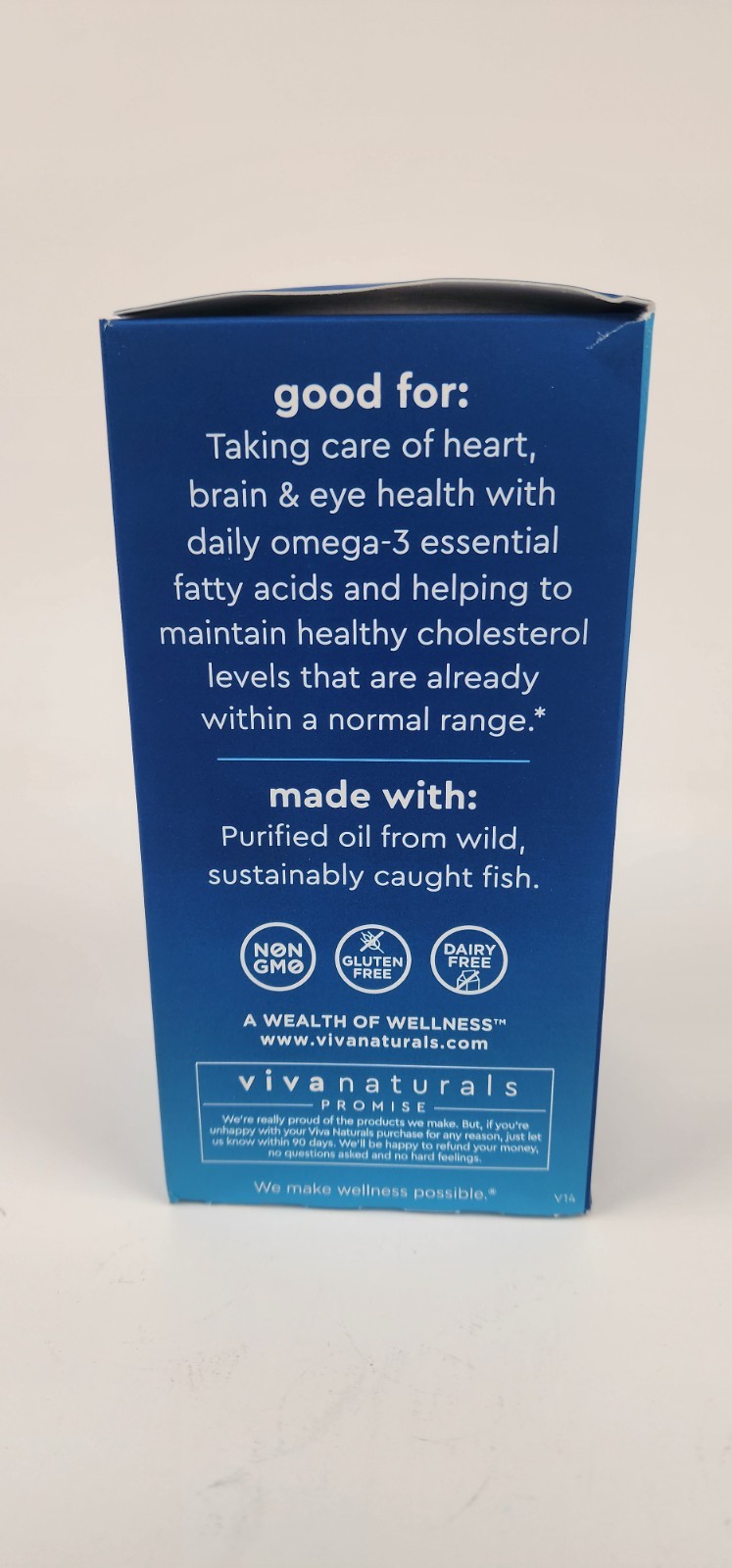 Viva Naturals Triple Strength Omega 3 Fish Oil Supplement 2500mg 180 Ct EXP 9/26