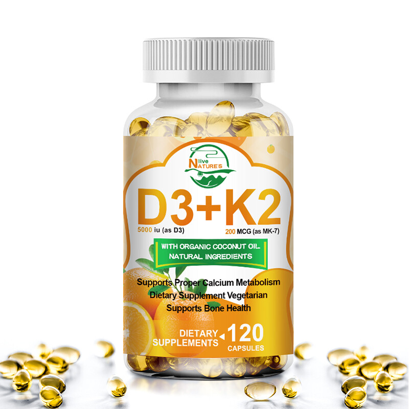Vitamin D3 10,000IU and K2 MK-7 250mcg – 120 Capsules – Immune Support Wellness