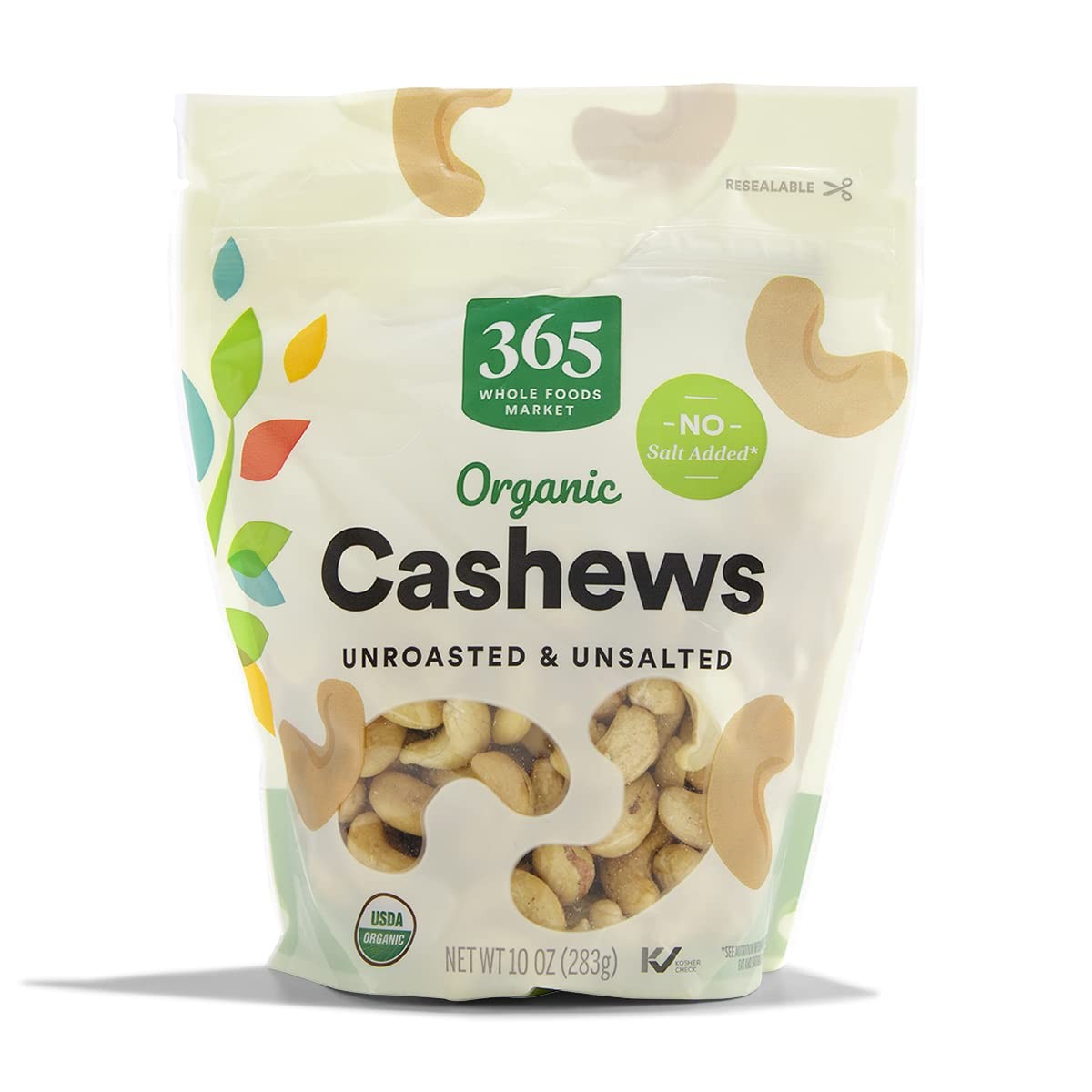 365 by Whole Foods Market, Organic Cashews, 10 Ounce 10 (Pack of 1)