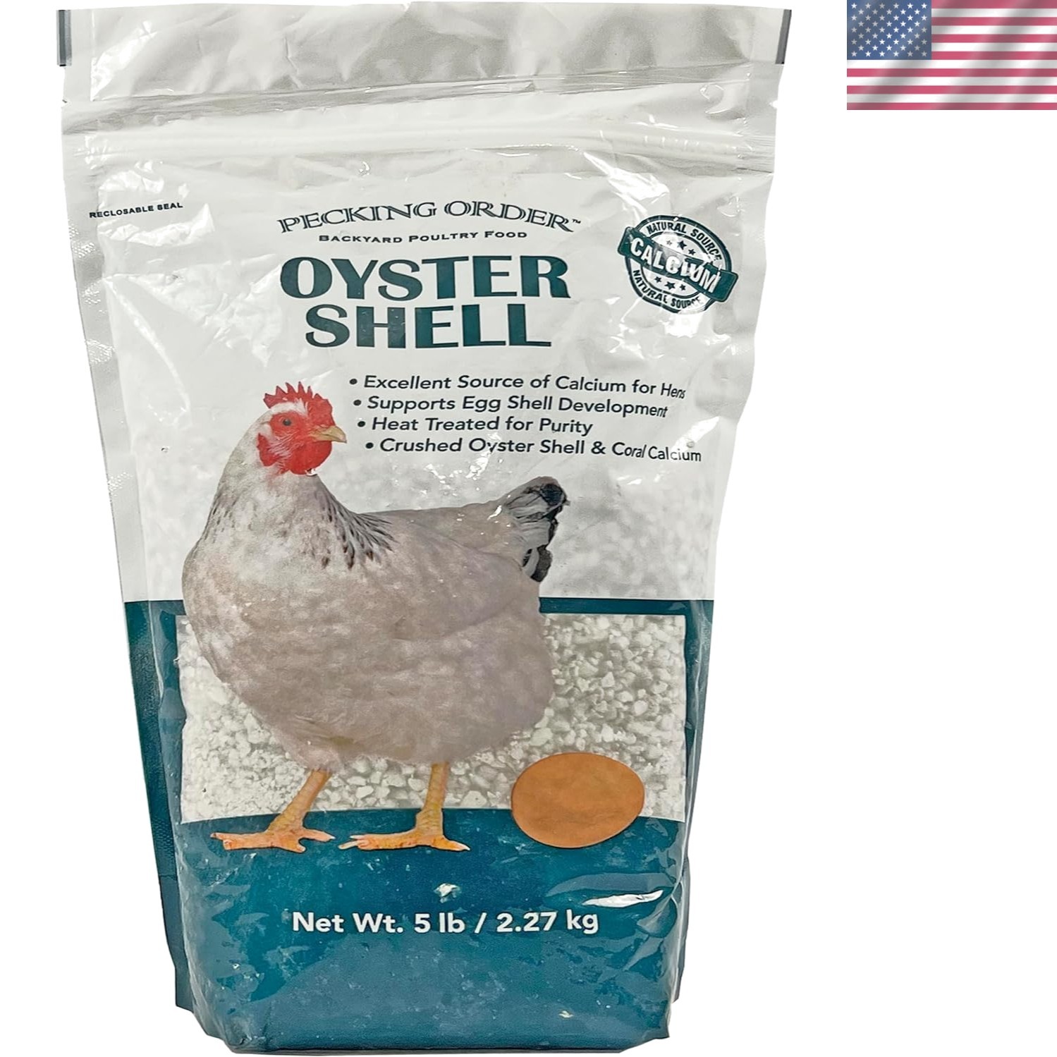 5 LB Natural Oyster Shell Calcium for Laying Hens – Boost Egg Production