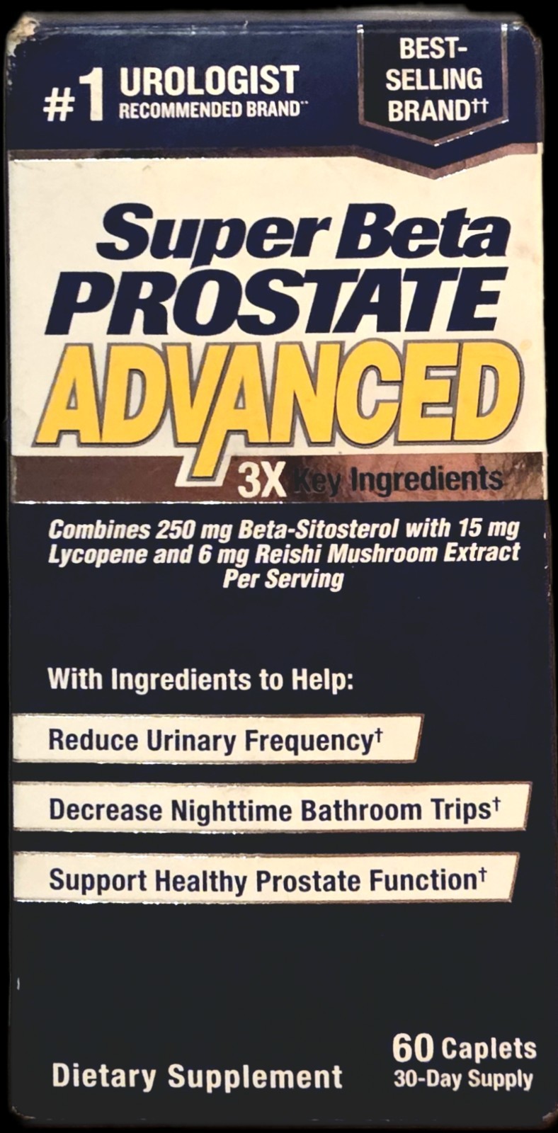 Super Beta Prostate Advanced Male Supplement with Beta-Sitosterol 60ct 12/2026+