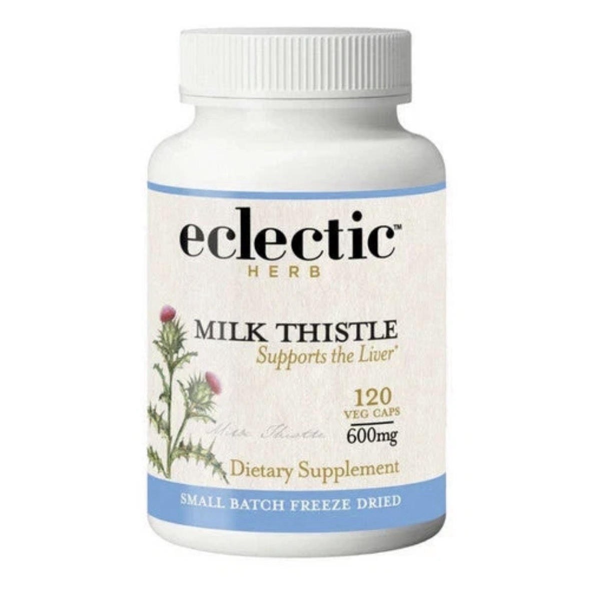 Eclectic Herb Milk Thistle 120 Veg Caps 600 mg per Capsule EXP 02/2029