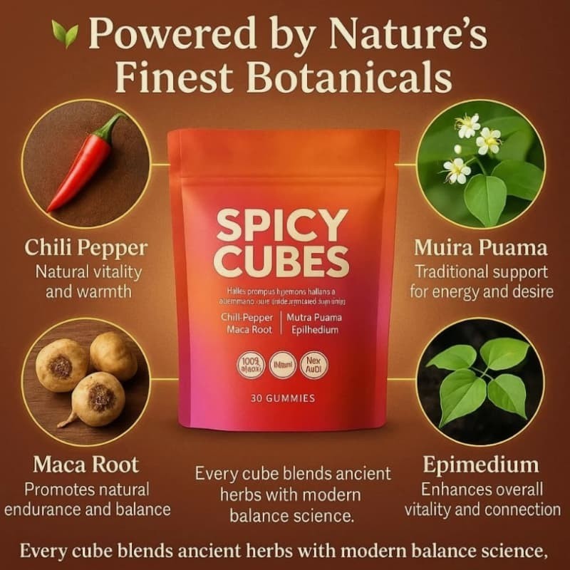 Peach Gummies Spicy Cubes 30 Gummies 1 Bag Support for Calm and Relaxation Hot