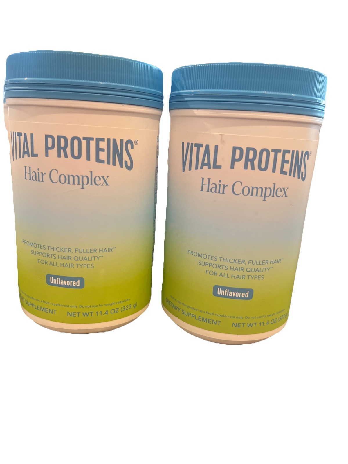 Vital Proteins 11.4oz. Unflavored Hair Complex Powder Supplement 06/26 Qty 2
