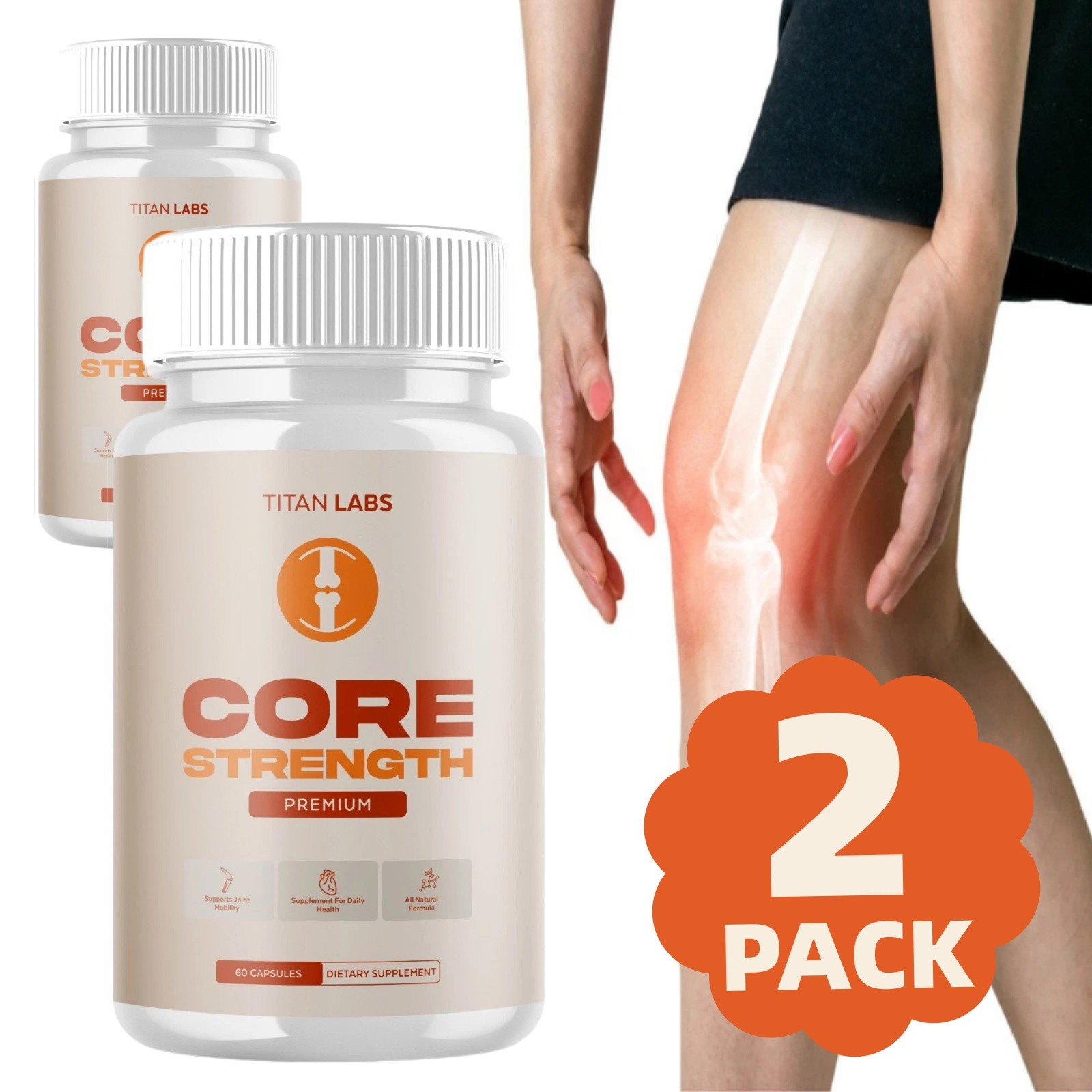 (2 Pack) Core Strength Joint Support Advanced Formula CoreStrength 120 Capsules
