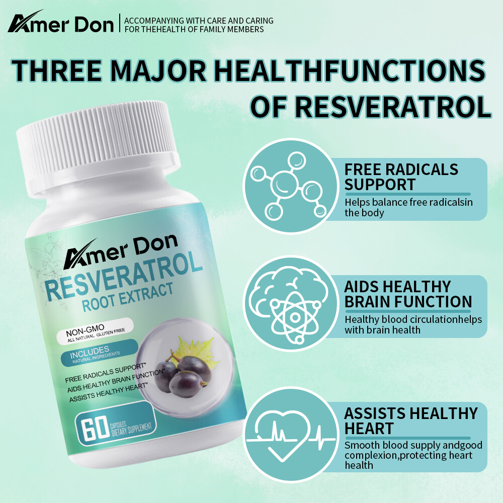 Nicotinamide Resveratrol 1200MG, Anti-aging NAD Supplement 60 Capsules US STOCK