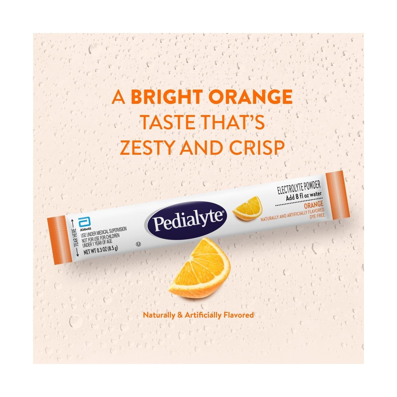 Pedialyte Electrolyte Powder, Hydration Drink for Kids & Adults, Orange, 100 …