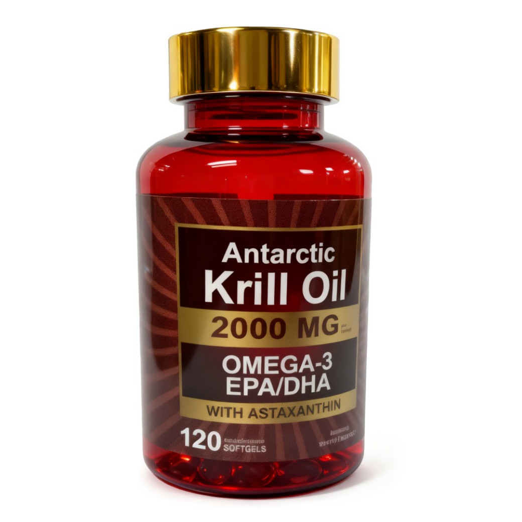2000 Krill Oil Antarctic mg 120 Softgels |DHA, Omega-3 EPA,with Astaxanthin US