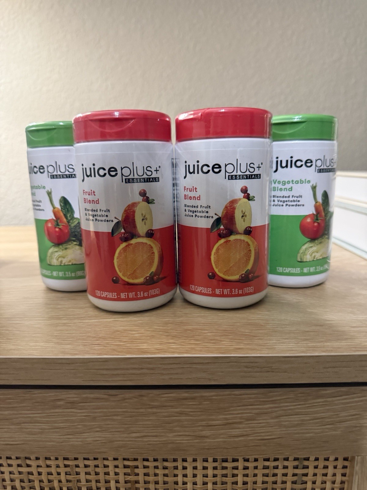 Juice Plus Fruit & Veggie Blend Capsules 4 Month Supply Sealed Bottles Exp 4/27
