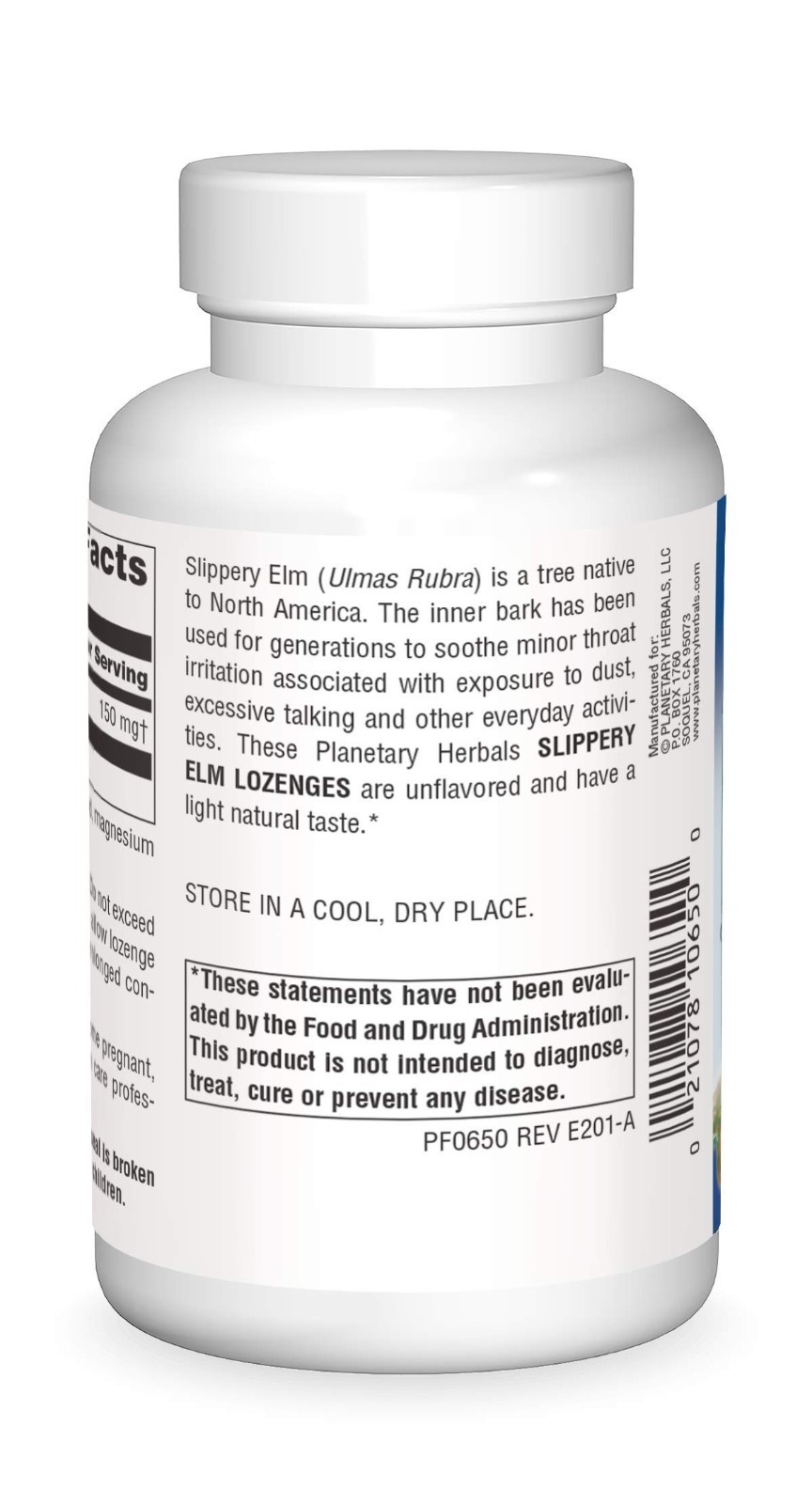 Slippery Elm Lozenges Unflavored – 200 Count Herbal Throat Soothing Drops