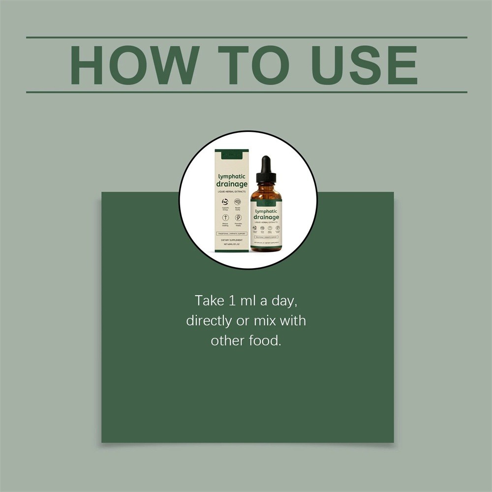 4X 60ml Lymphatic Drainage Drops,Lymphoria for Support Bloat Detox Relief&Immune