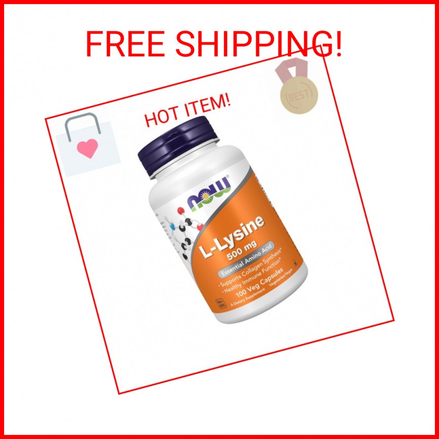 NOW Foods Supplements, L-Lysine (L-Lysine Monohydrochloride) 500 mg, Amino Acid,