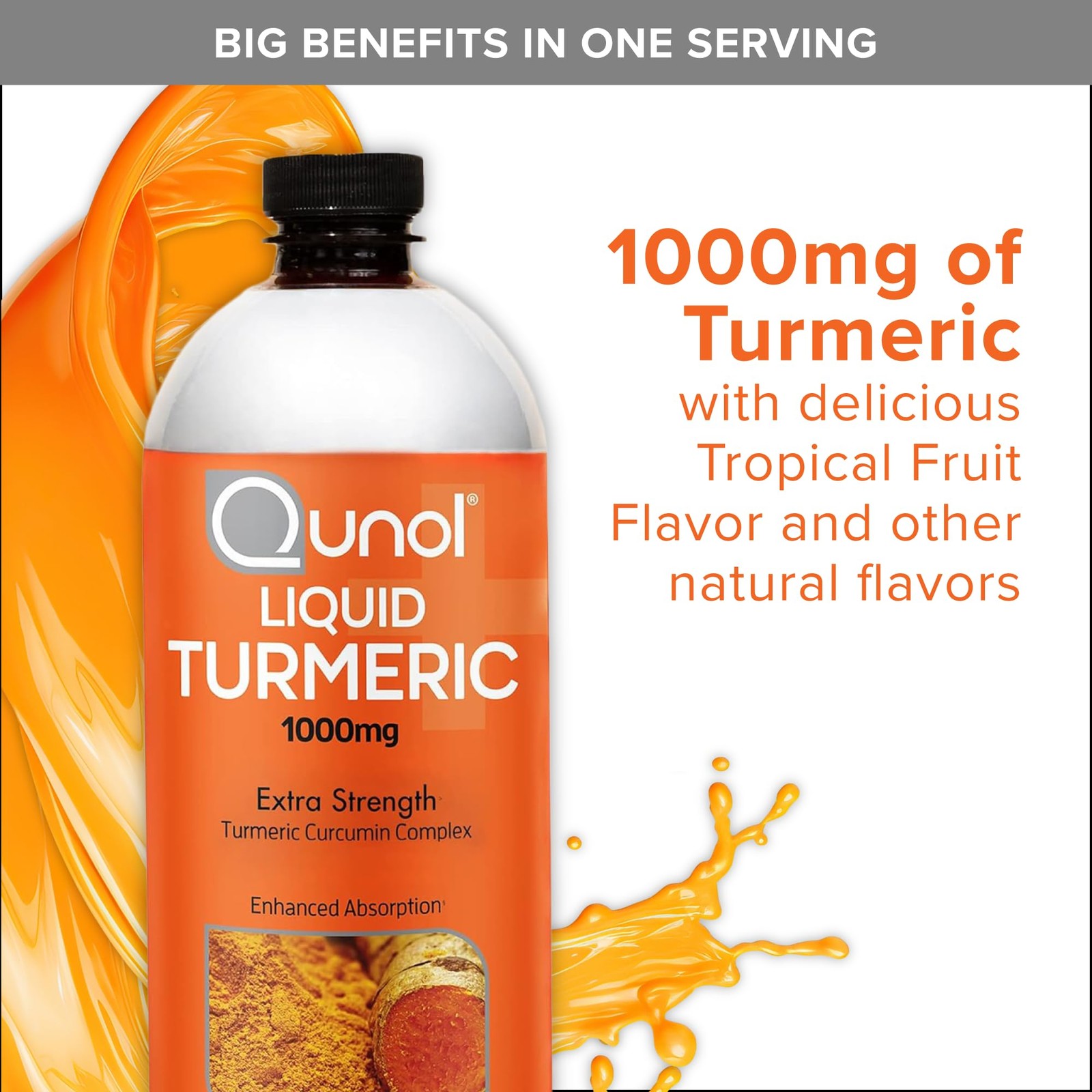 Qunol Liquid Turmeric Curcumin with Black 20.3 Fl Oz (Pack of 1), No Color