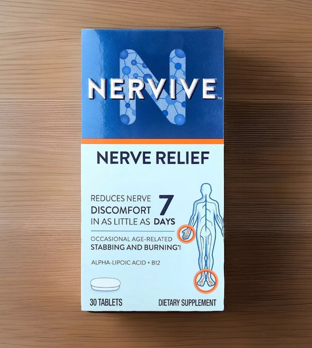 Nervive Nerve Relief, Reduces Nerve Pain & Discomfort, 30 Tablets Exp 02/2029