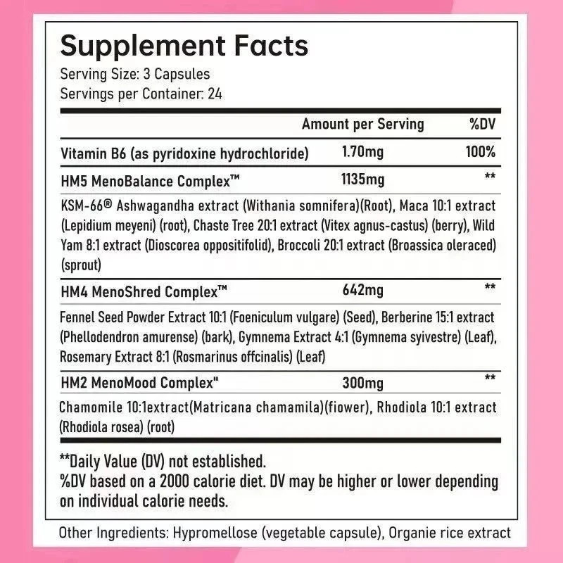 Happy Mammoth Hormone Harmony Natural Hormonal Support for Women 72 Capsules