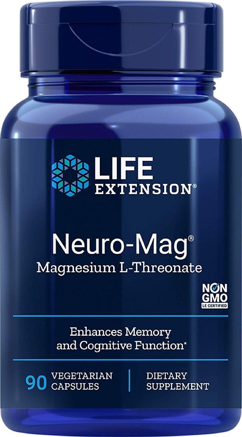 Life Extension Neuro-mag Magnesium L-threonate , 90 Count (Pack of 2)